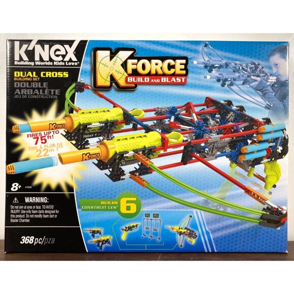 K'Nex KForce Build & Blast Dual Cross Bow 47526 New Sealed Knex K-Force Crossbow - Picture 1 of 6